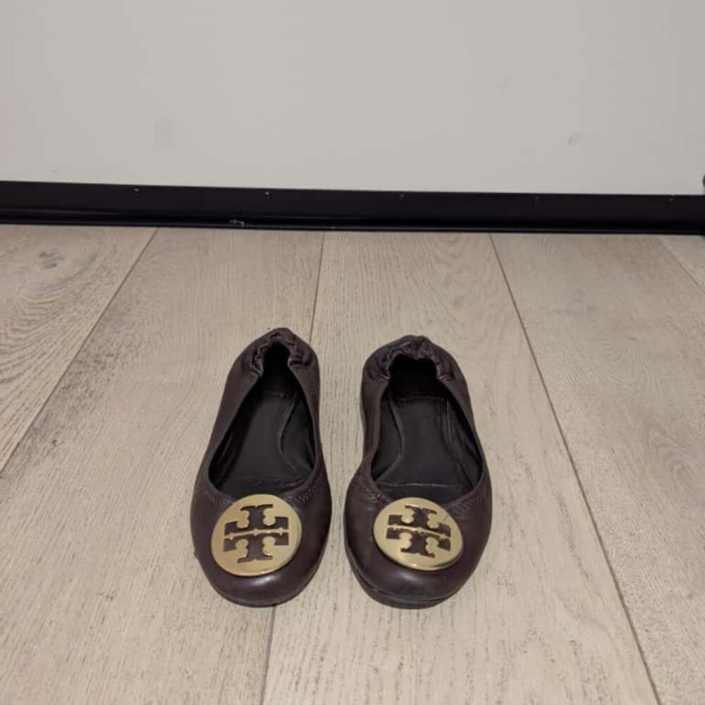 Tory Burch Dark Brown leather Ballerinas Size 5.5